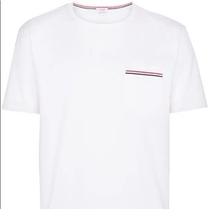 Thom Browne Rwb Pocket Trim Short-Sleeve Tee
